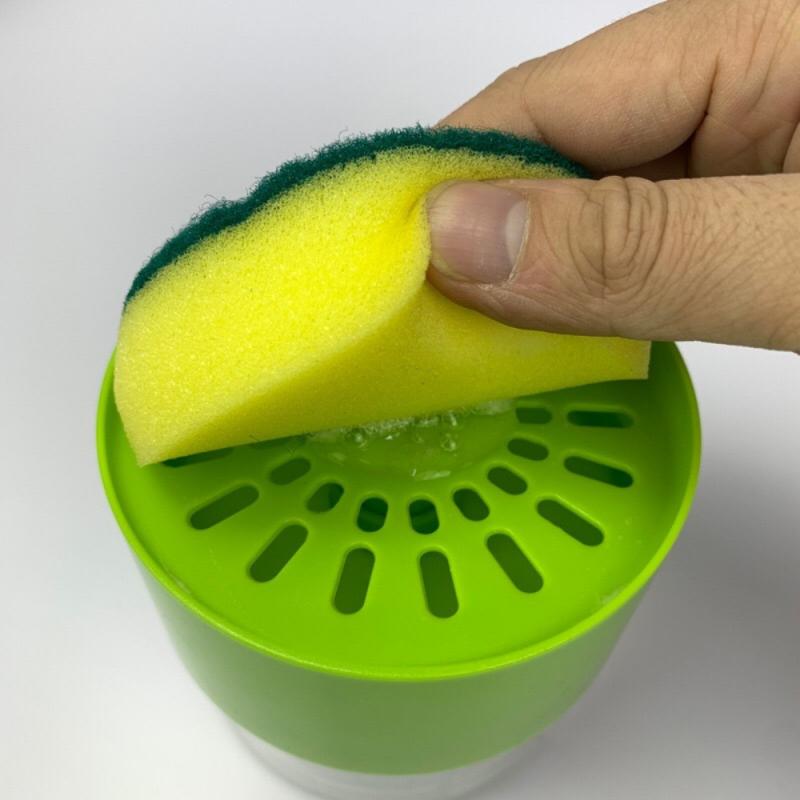 Bottle Kitchen Dishwashing Detergent Semen Box Automatic Liquid Dispenser Press Sponge Soap Dispenser Scouring Pad Liquid Box