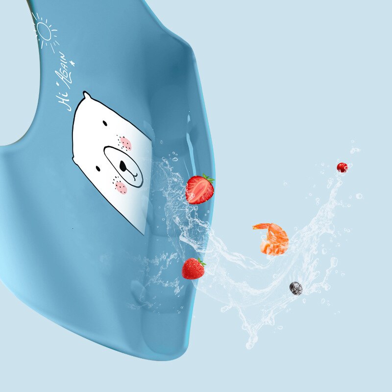 Waterdichte Baby Siliconen Slabbetjes Burp Doeken Peuter Kids Verstelbare Voeden Schort