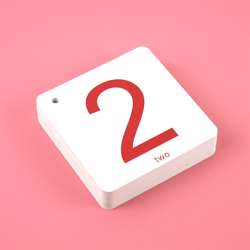 100Pcs/Set Kids Children's Digital Number Flash Card 0-100 Early Learning Addition, Subtraction, Multiplication, Divide Games