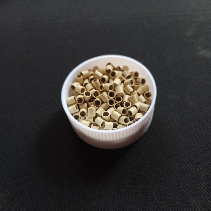 3.0 x 2.4 x 3.0mm mini kobberrør mikroringer perler koblinger til hårforlengelsesverktøy: Farge 13 blond
