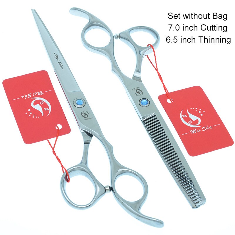 7.0 Hundesalon Schere Hund Gerade Schneiden Ausdünnung Schere für Groomer Friseur Schneiden Schere HA0398: HA0355 no bag