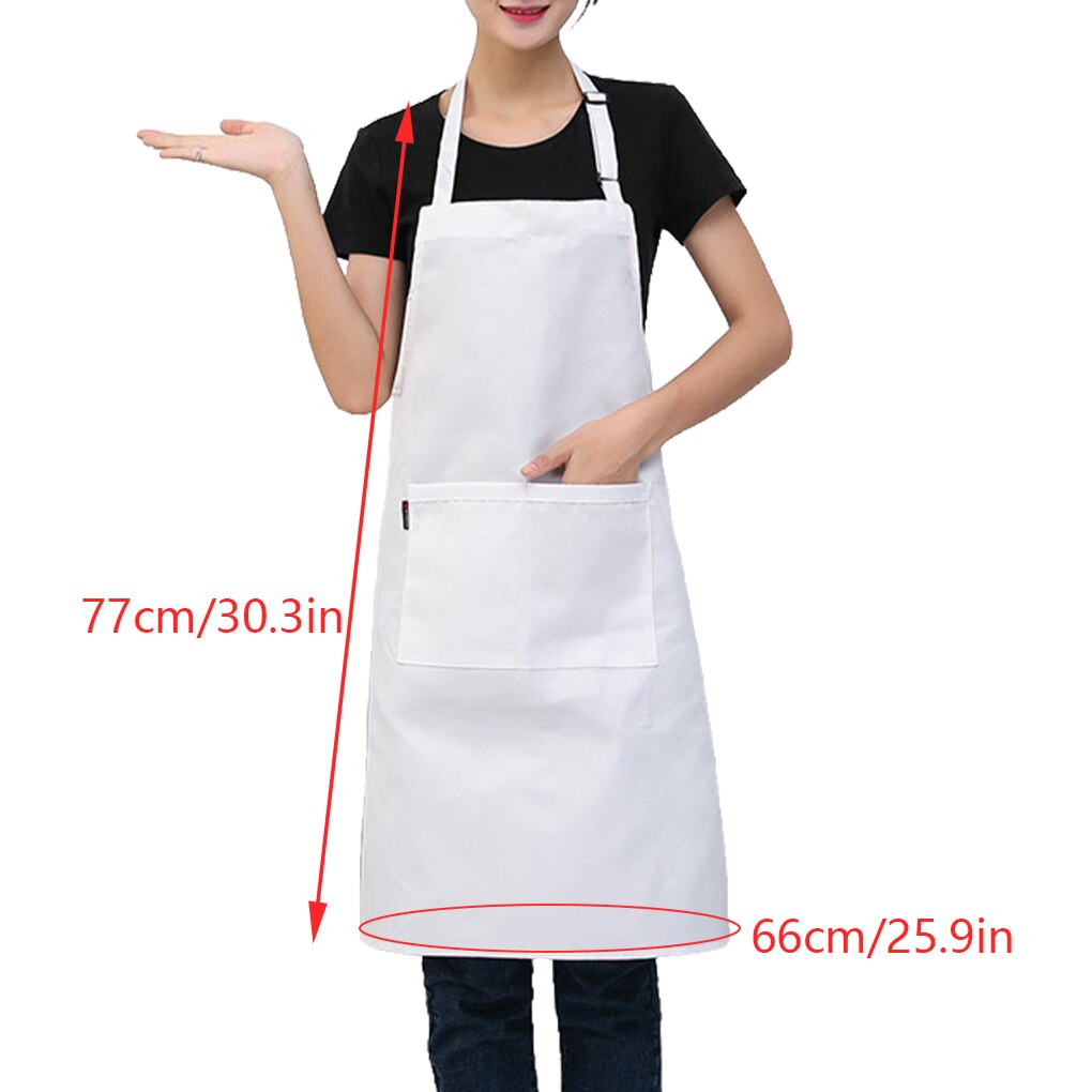 2pcs Unisex Work Apron For Men Black Apron Bib Adjustable Cooking Kitchen Restaurant Aprons For Woman With Pockets