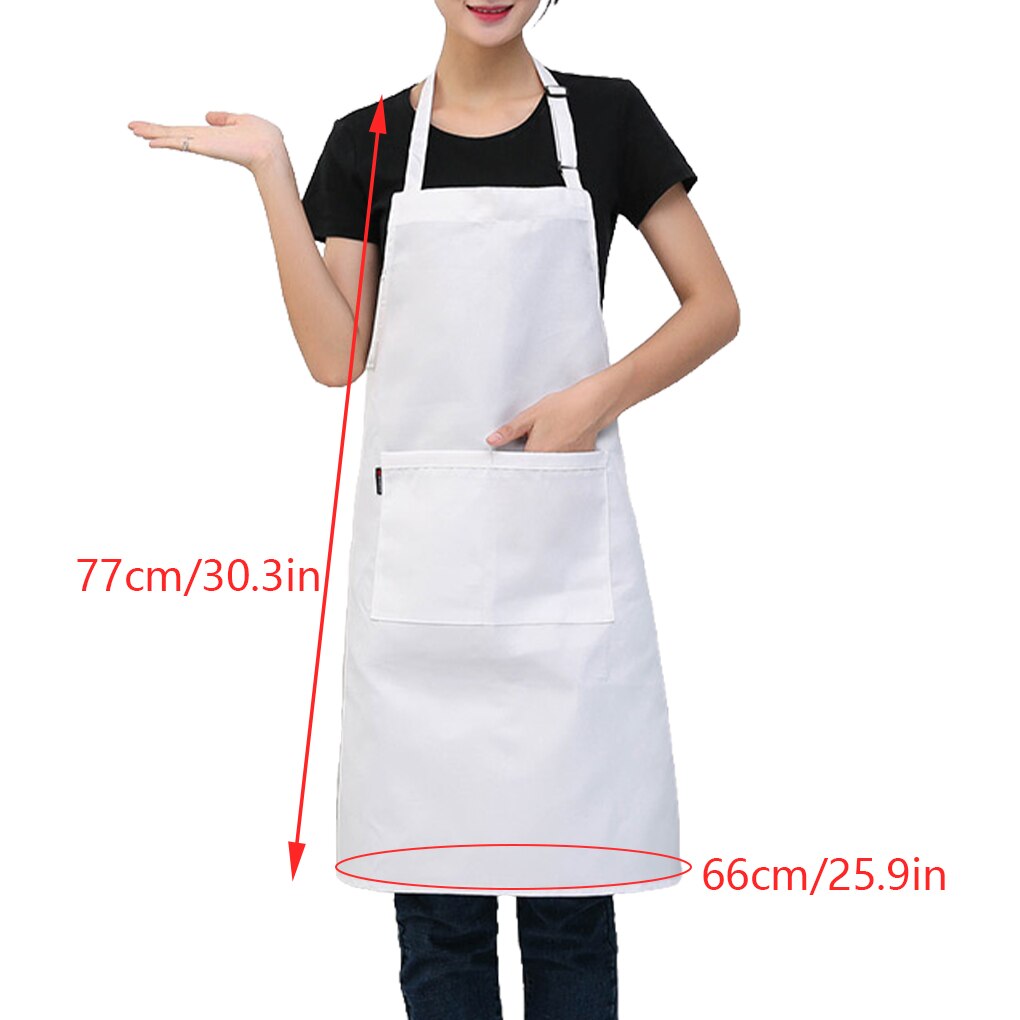 Lism Unisex Adjustable Bib Kitchen Apron – Waterproof Cotton Blend With 2 Pockets For Cooking, Baking, BBQ
