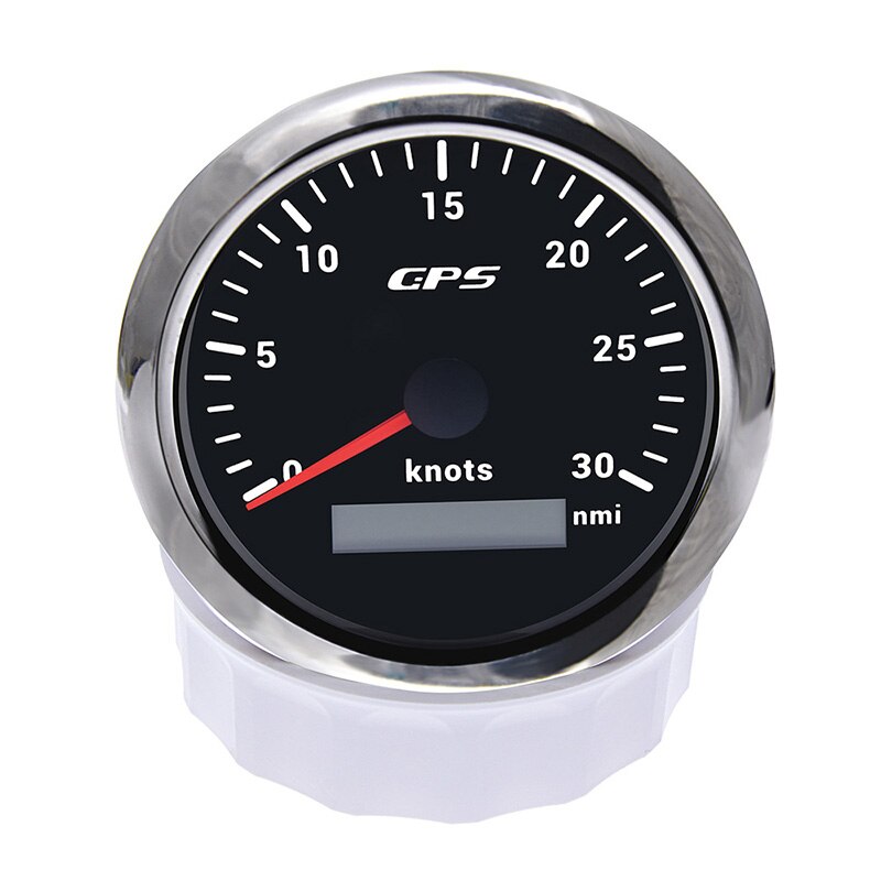 85Mm Auto Boot Marine Digitale Gps Snelheidsmeter Kilometerteller Gauge 0-30Knots Waterdichte Snelheid Meter Met 7 Kleuren Baclight