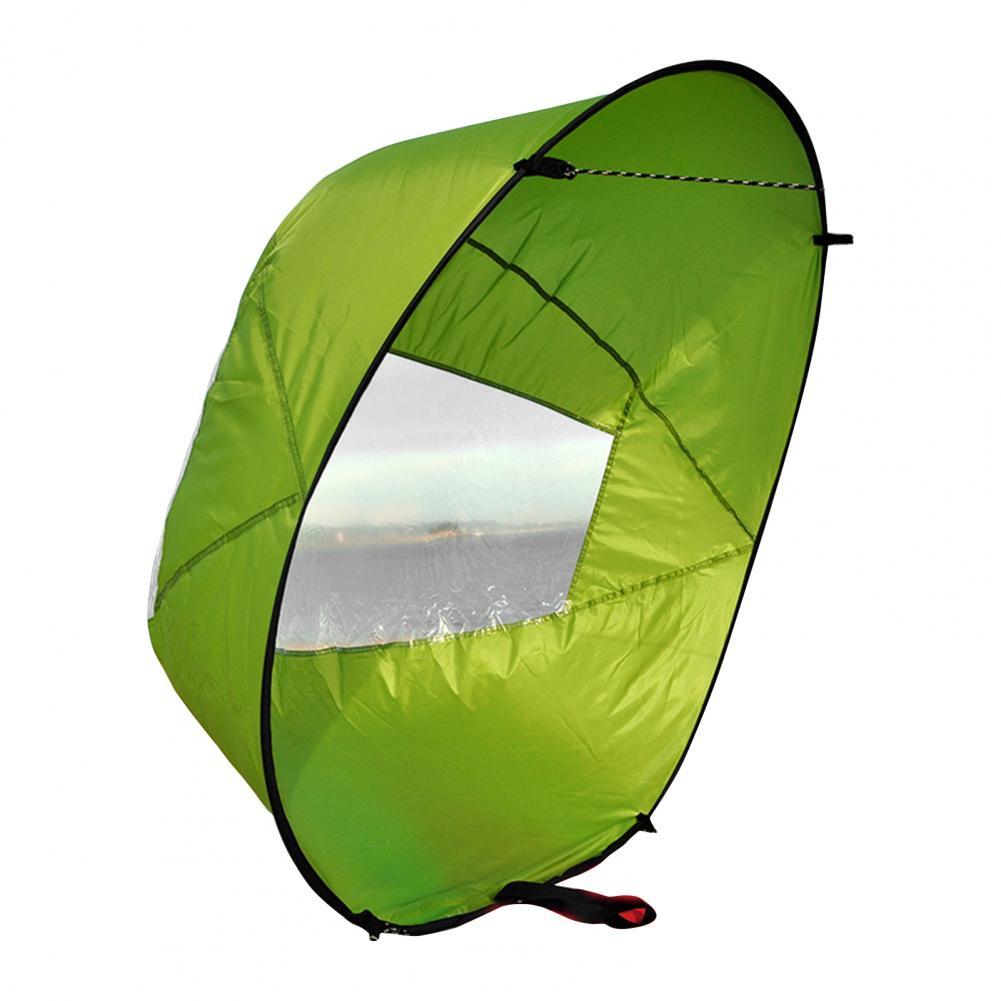 Wind Sail with Clear Window Perfect Protection Foldable Ultralight Summer Surfing Downwind Sail for Kayaking: Green