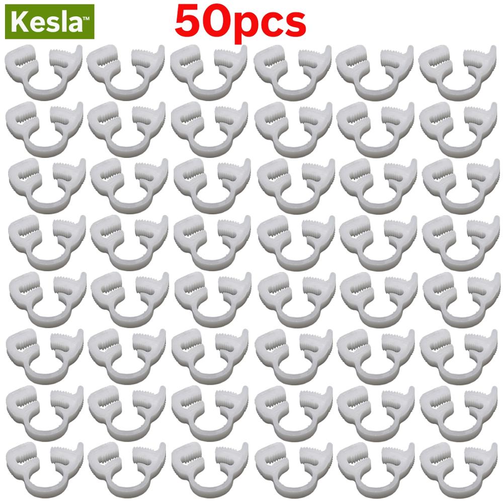 1/4'' Nylon Clamp fit 4/7mm Watering Hose Pipe Plastic Snap Ratchet Clip Garden Greenhouse Coolant Hose Pipe Silicone Tube