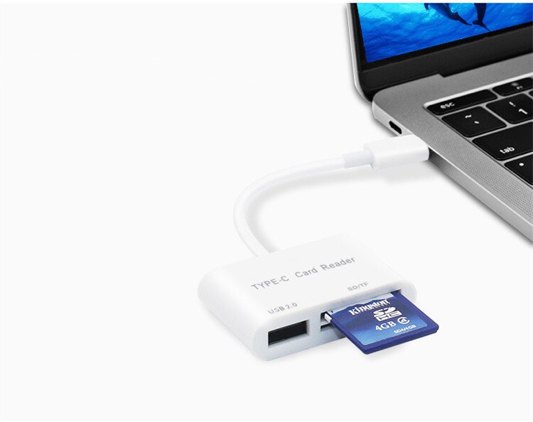 3 in 1 Type-C Card Reader TF Card Micro SD Card OTG Card Reader USB 2.0