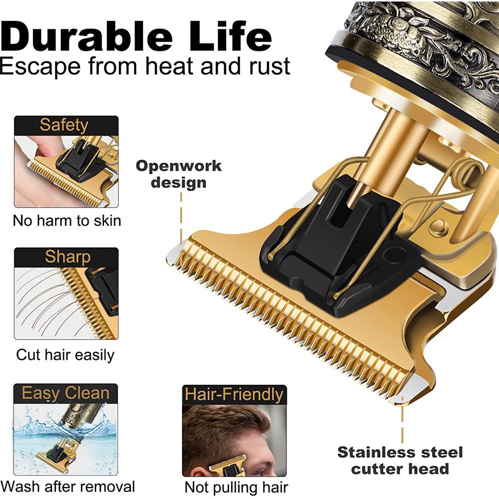 Barbero eléctrico T9 para mujer cortadora de pelo para hombre LCD recargable maquina afeitar hombre Retro afeitadora electrica cortar maquinilla cortapelos maquinas barberia