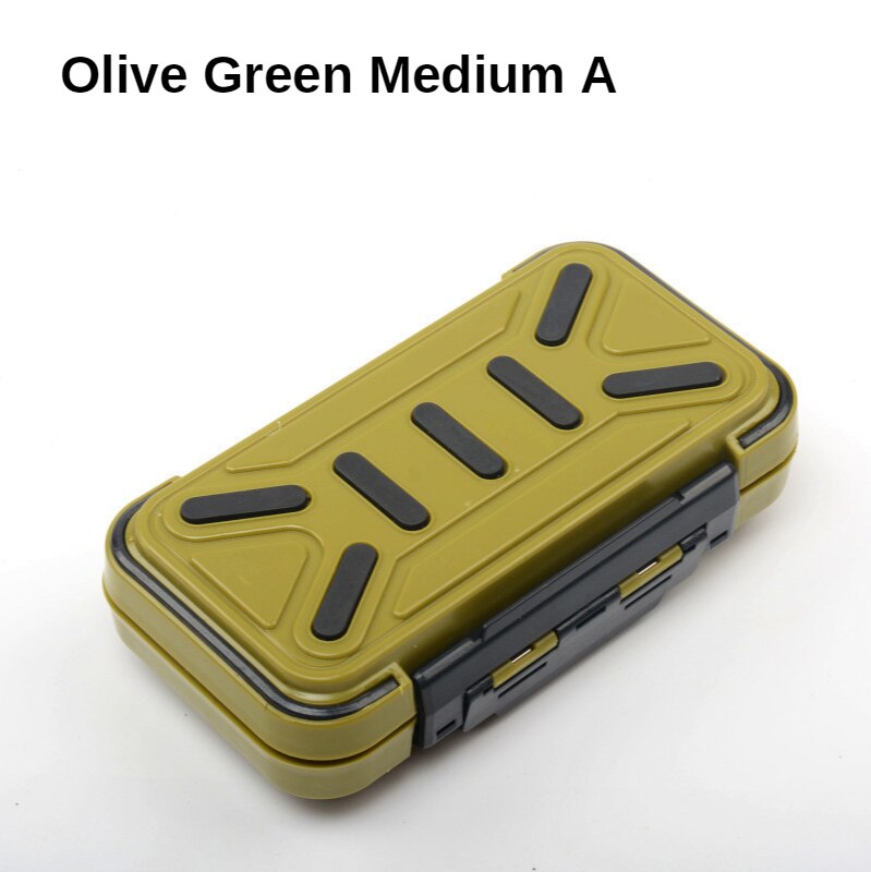 WolFAce 20CM Fishing Tackle Box 28 Grids Compartments 4Color Fish Lure Line Hook Fishing Tackle Fishing Accessories Box: Olive Green Medium