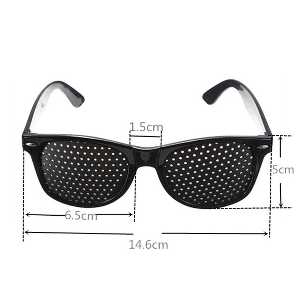 Lunettes noires pour l'amélioration de la vue,dispositif à petits trous pour exercice des yeux, anti-soleil, camping, pour entraînement,