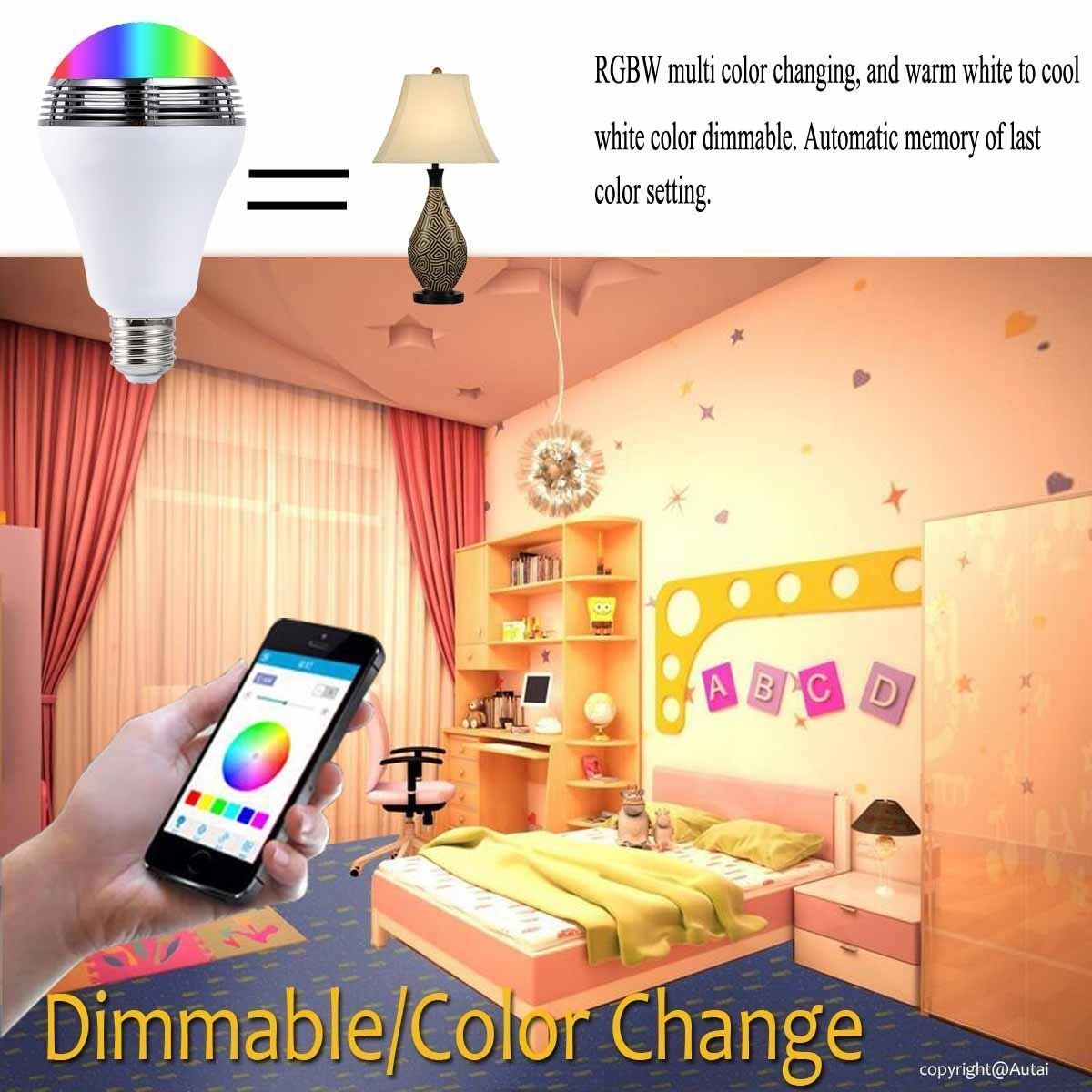 E27 Smart Wireless Bluetooth Speaker Lamp Muziek Dimbare LED Lamp Bluetooth Controle RGB Colour Music Speaker Timer
