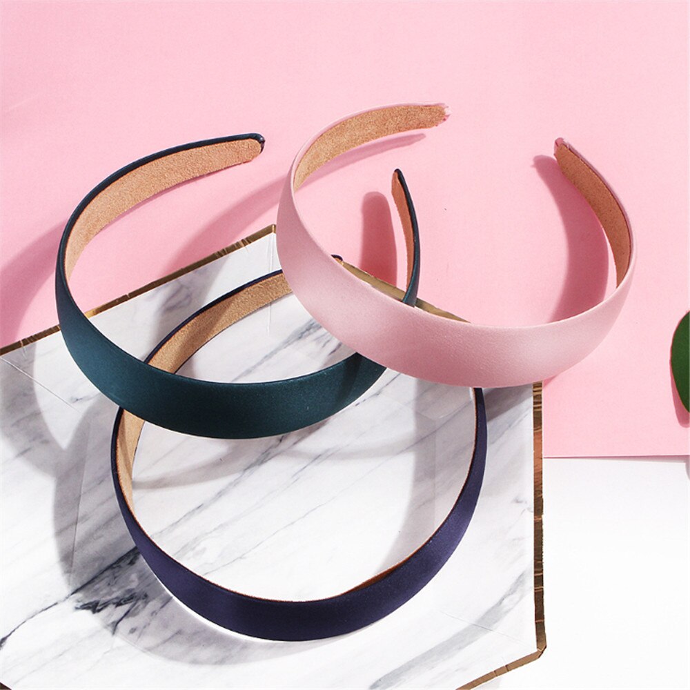 1PC Plastic Canvas Brede Hoofdband Haarband Hoofddeksels Solide Haaraccessoires Voor Vrouwen