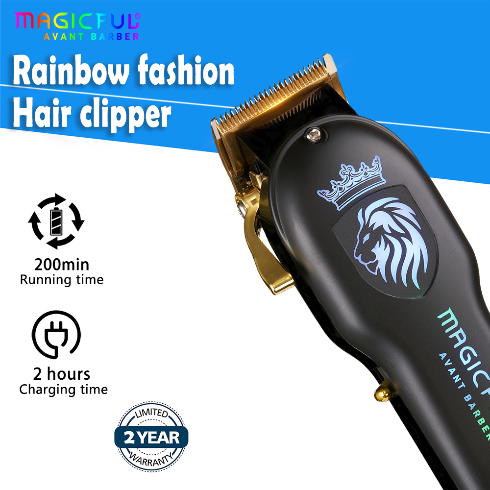 MAGICFUL Professionele Tondeuse Oplaadbare Elektrische Trimmer Voor Mannen Baard Kids Kapper Snijmachine Kapsel Machine