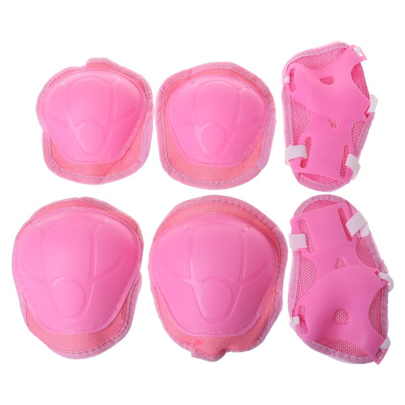 Högdensitet barn barn knäskydd cykel skateboard skridskoåkning cykling skydd armbågsskydd skoter barnskydd: Rosa