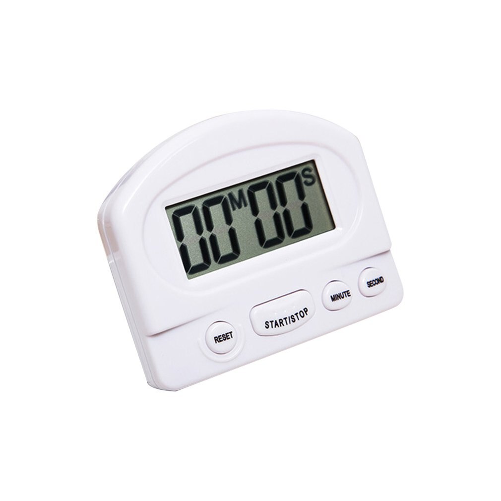 Digital Kitchen Baking Timer Large Screen Countdown Classroom Timer Manager Digital Display Stopwatch Sleep Alarm Clock: white