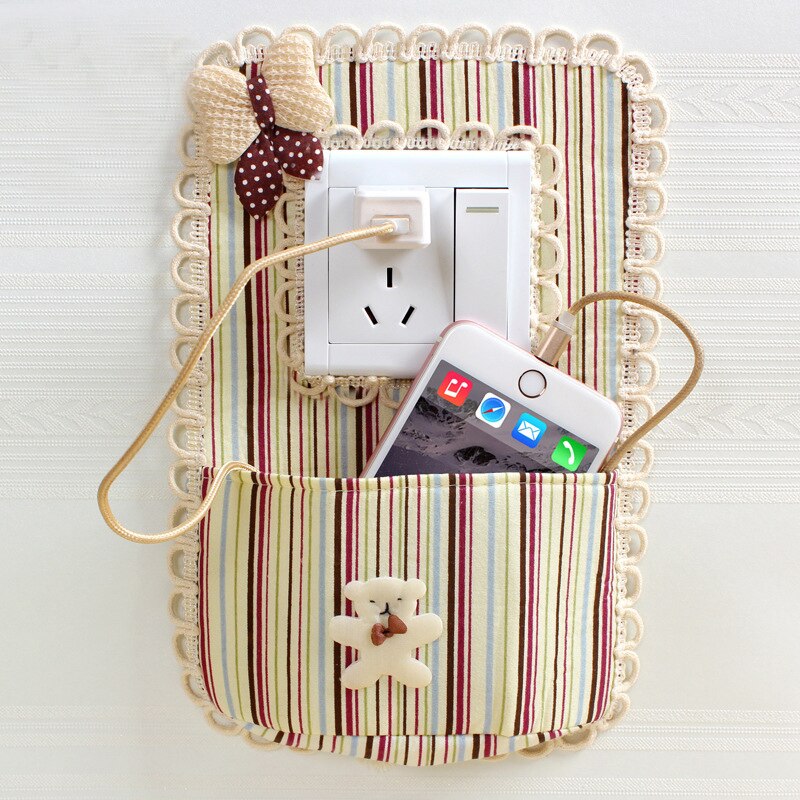 Lace Fabric Switch Protective Cover on-off Switch Outlet Wall Sticker European Light Switch Cover Decoration with Storage Bag