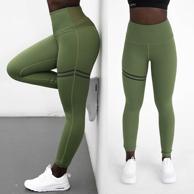 Push Up Yoga Pants Women High Waist Sport Leggings Fitness Tights Pants Running Jogging Gym Sports Pants Plus Size S-XXXL: Green / L