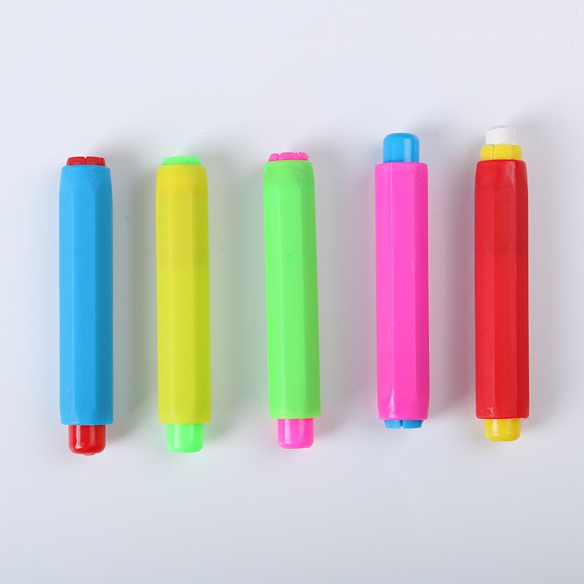 50PCS Colourful Plastic Special Chalk Sets Clean Teaching Hold For Teacher Children Home Education Chalk Sets Children's Drawin