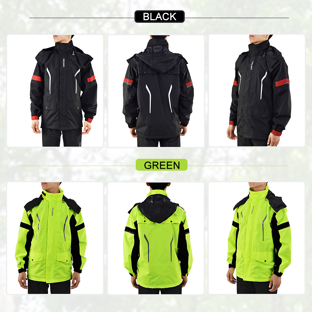 WOSAWE Motocicleta Impermeável Impermeável Masculina Impermeável Terno De Motocross Motocicleta Chuva Jacket Split Chuva Pano