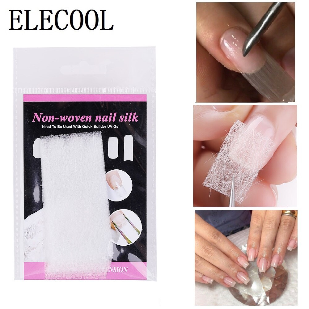 10 stk papir silke glasfiber negle form forlængelse negle bygning til forlængelse fibernails akryl tips værktøj