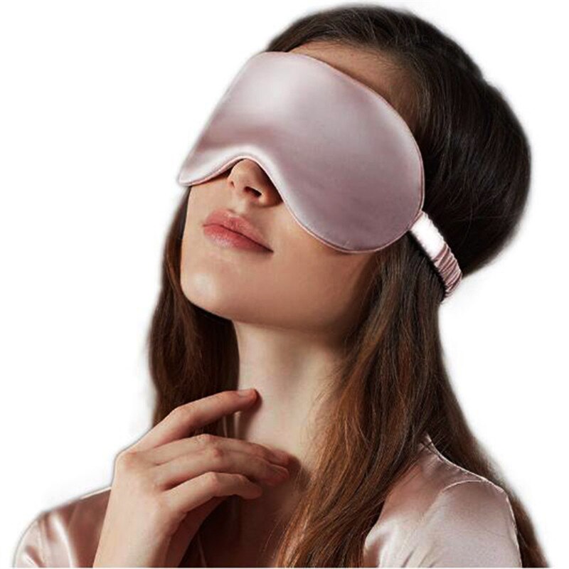 Zijde Zacht Slaapmasker Shading Natuurlijke Slapen Eye Mask Cover Draagbare Reizen Gezondheid Slaap Ooglap Blinddoeken