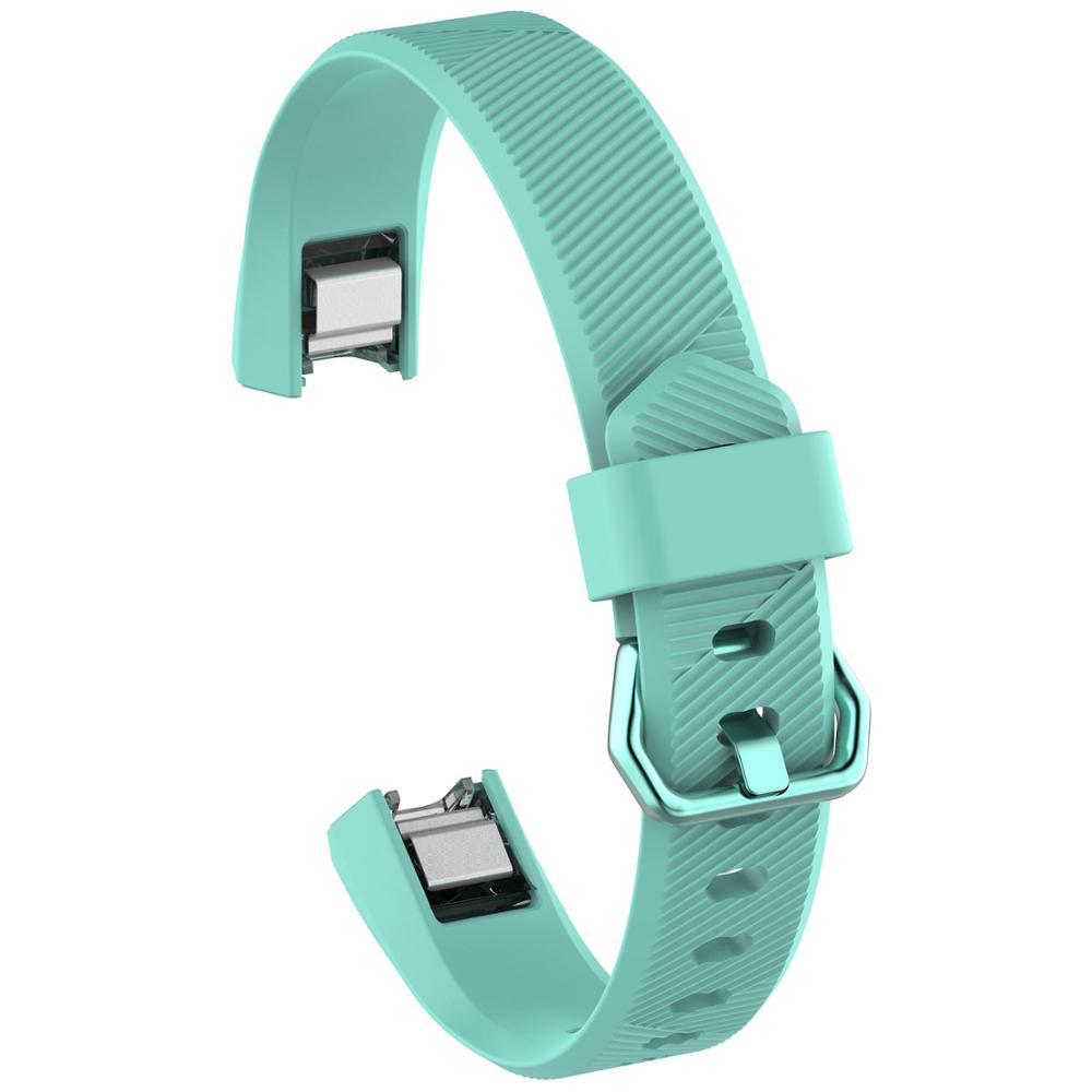 Mjukt silikon säkert justerbart band för fitbit alta hr band armband armband armband klocka utbyte tillbehör: Grön