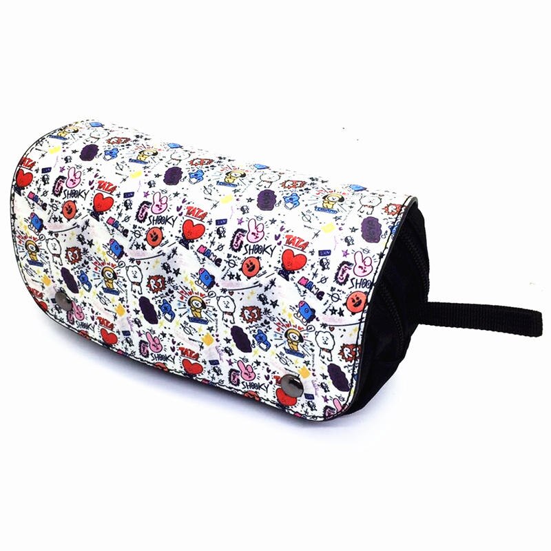 Cartoon double pencil case zipper buckle student pencil stationery box coin purse