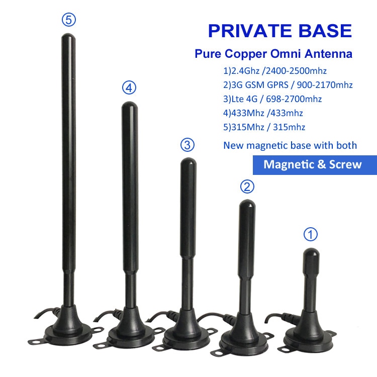 35 dbi antenne retningsbestemt kobber magnetisk antenne med gsm  / 3g 2.4g wifi 315 mhz lte 4g standard 3m kabel sma han 1 stk