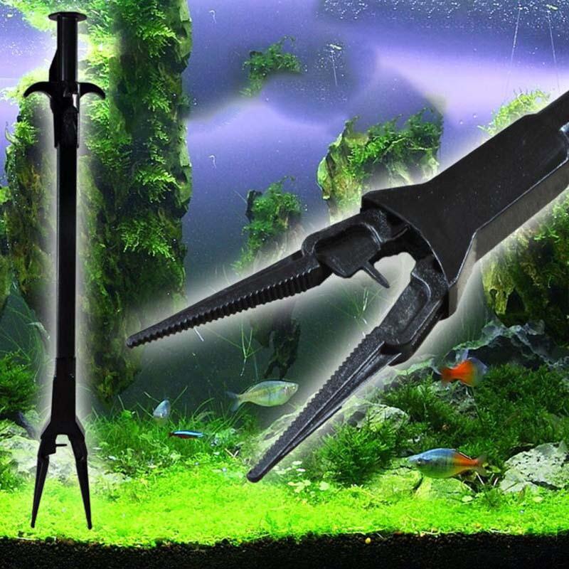 50CM Aquarium Algae Seaweed Plants Clamp Clip Fish Tank Cleaning Tool Pinchers Aquarium Cleaning Clamp Fish Aquatic Pet Supplies