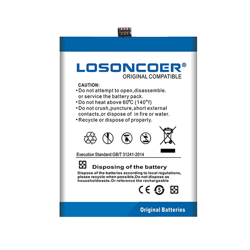 Losoncoer 5600 mah bateria de substituição para umi umidigi f1 jogar s3 pro baterias de telefone inteligente