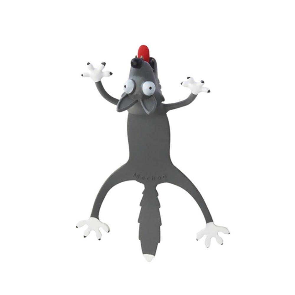 3D Animal Wacky Bookmarks Cute Book Marks Cartoon Bookmark for Kids Teens Boys Girls Help with Reading: Wolf