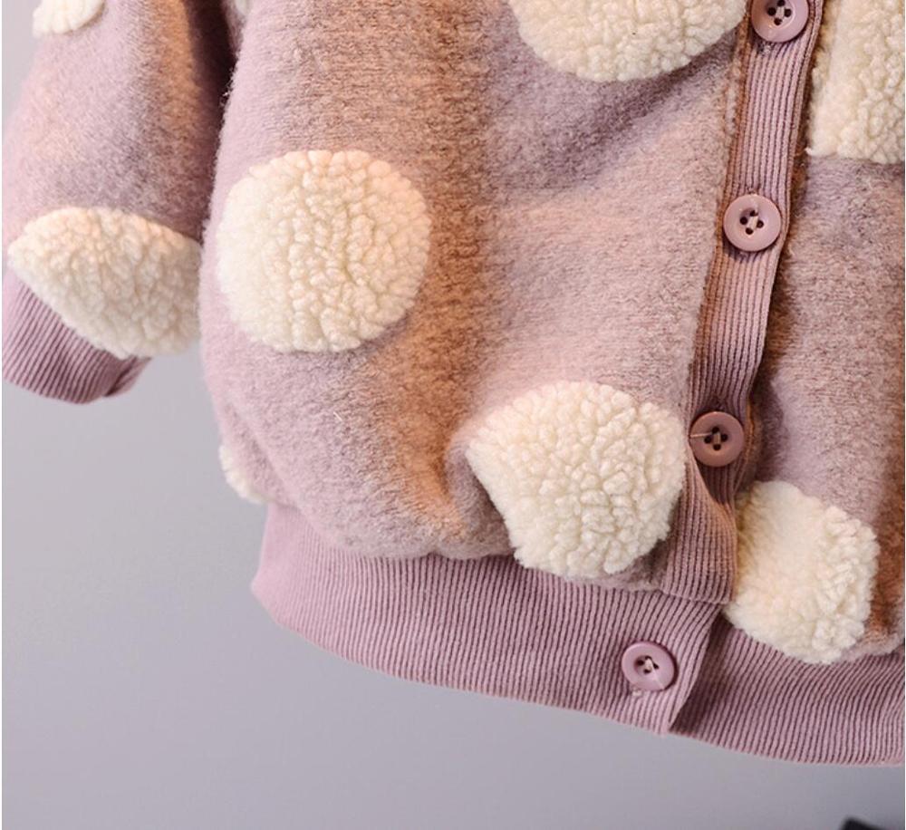 Ropa de invierno para niña recién nacida, abrigo de lana de manga larga, abrigo de Cachemira grueso, chaqueta cálida, prendas de vestir exteriores