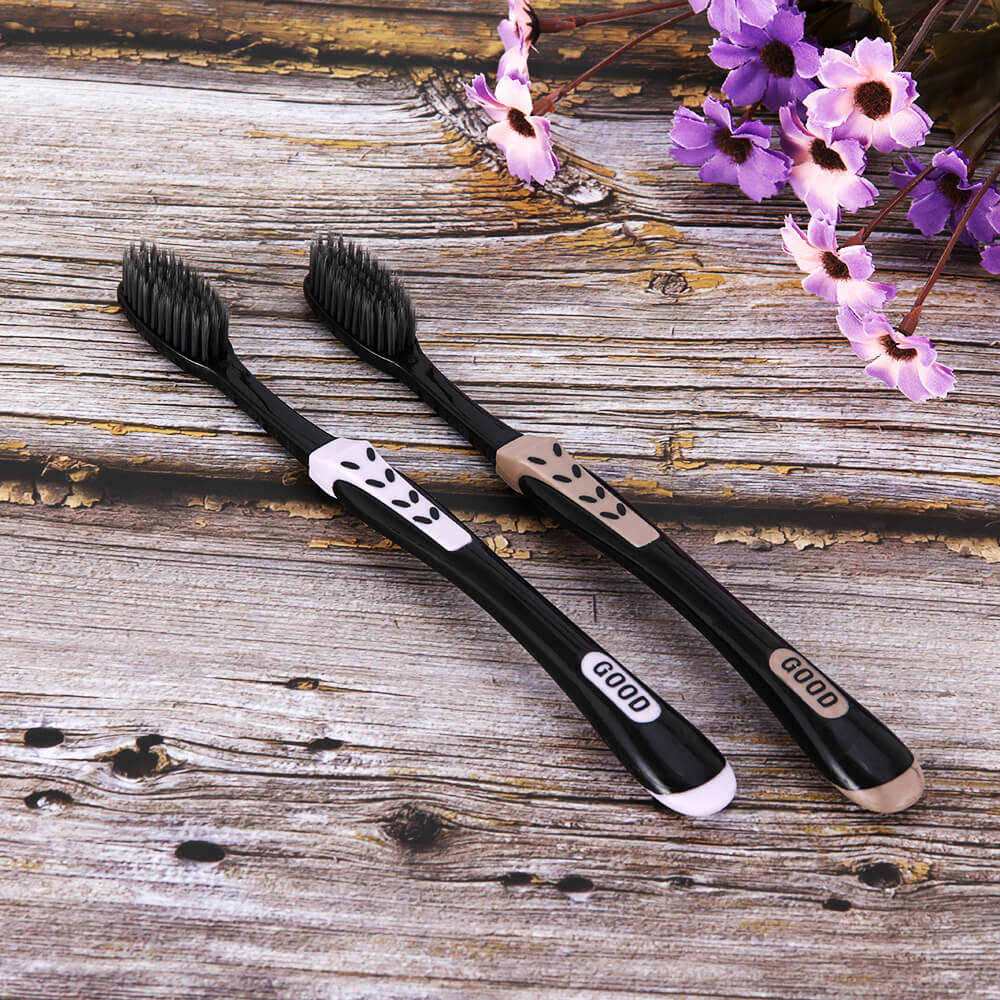 2 unds/pack negro bambú cepillo de dientes Eco cepillo amigable Diente de carbón cepillo de dientes Nano cepillo de dientes adultos