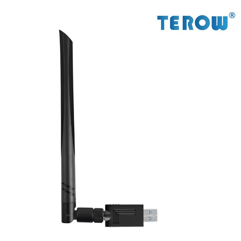 TEROW Dual Band Wireless USB Adapter AC1200 USB3.0 1200Mbps 2.4GHz 5.8GHz Super-speed 5dBi Secure Tech High WPS Protected Setup: Default Title