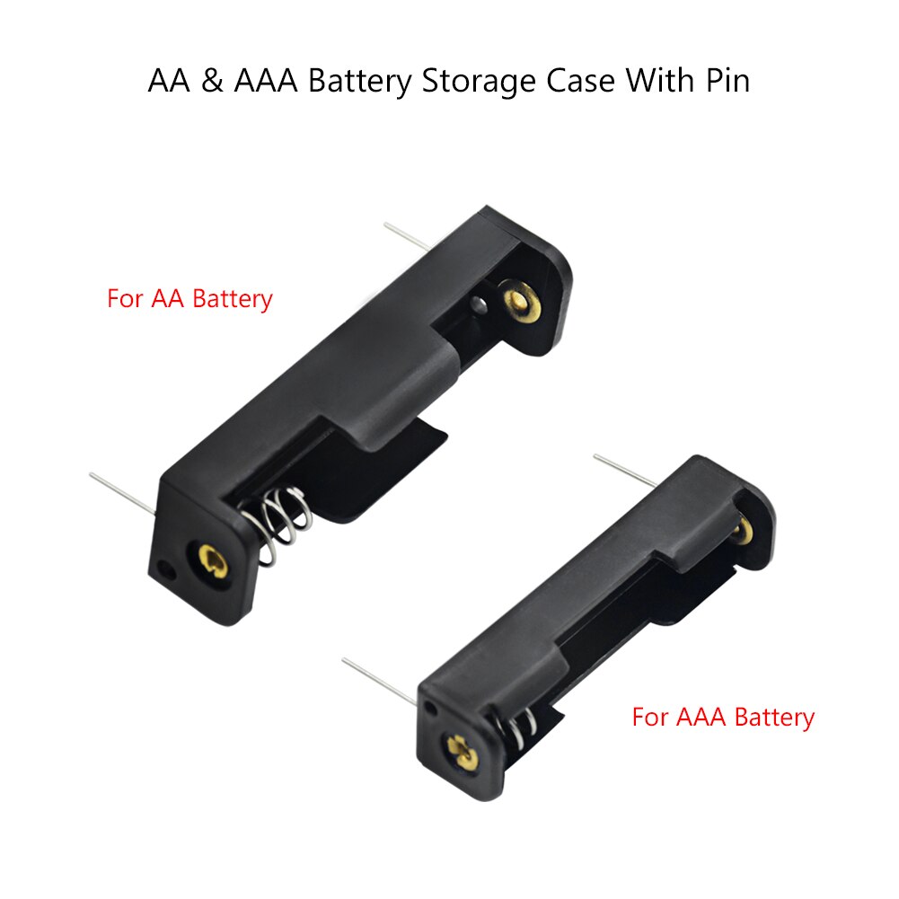 1 Slot Plastic Batterij Case Draagbare Opbergdoos Voor Aaa Aa Batterij Met Pin Multi Doeleinden Diy Aaa Batterij Houder abs Container