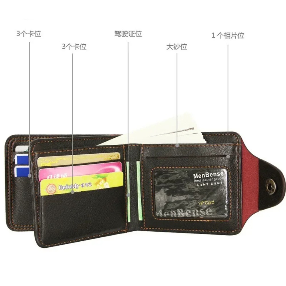 Men's Short Wallet Multi-function Multi-card Slot Wallet Card Holder Purse GiftMulti-functional multi-slot wallet