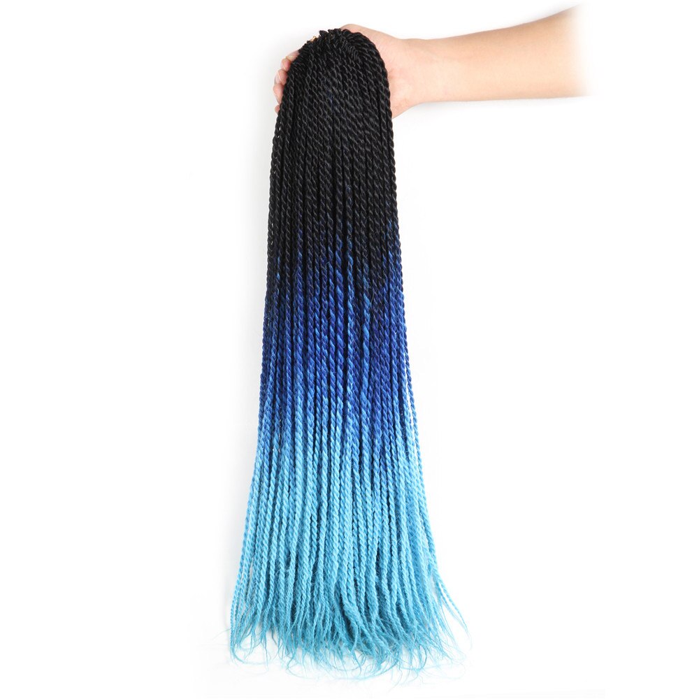 Extension capillaire synthétique au Crochet 24 pouces | Perruque sénégalaise, mèches au Crochet de 24 pouces avec 30 racines/paquet de tresses au Crochet, Extensions capillaires ombré: n ° 60