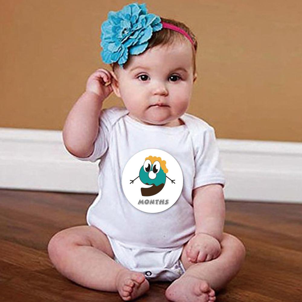 First Year Monthly Milestone Photo Sharing Baby Belly Stickers, 1-12 Months 24BE