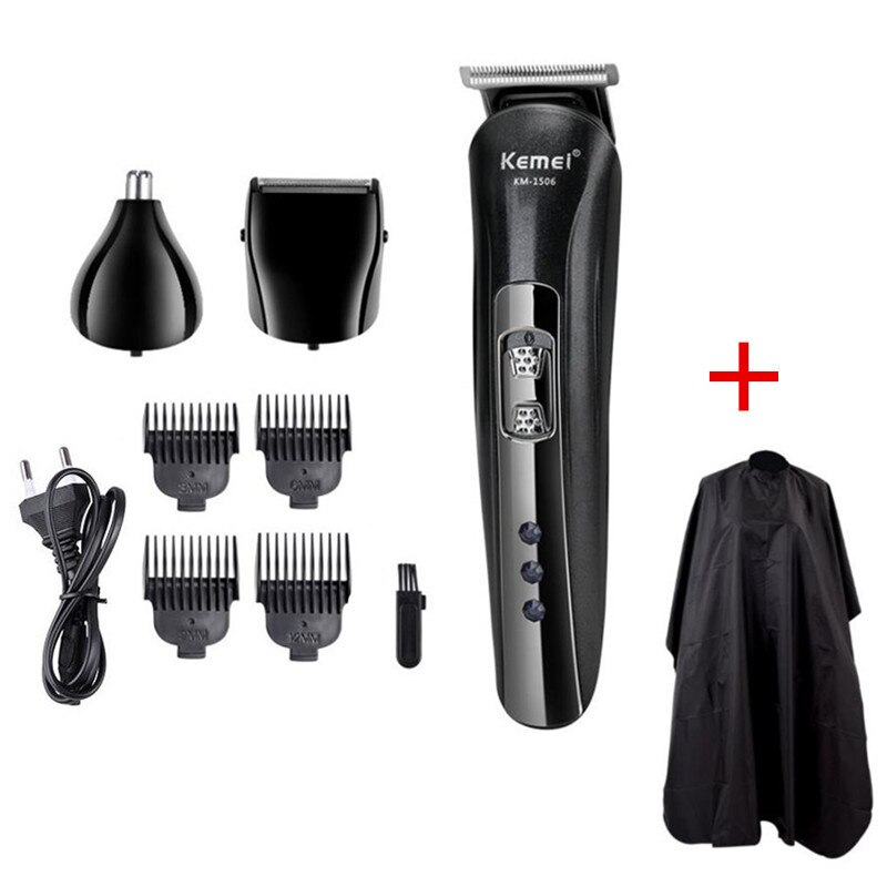 Cortador de pelo eléctrico multifunción 9 en 1 con enchufe europeo, cortador de barba y pelo, máquina cortadora de pelo 20 #51: A With Cape