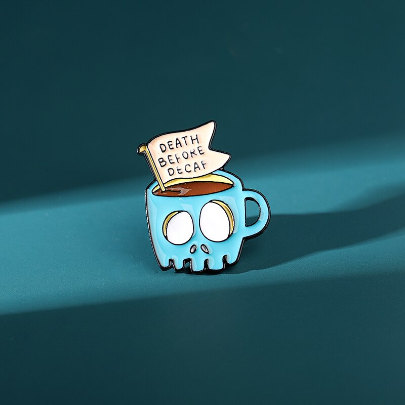 Espresso barista kaffe broche mini metal retro brocheess smuk badge cafe kaffe fødselsdag prerent konkurrence souvenir: C