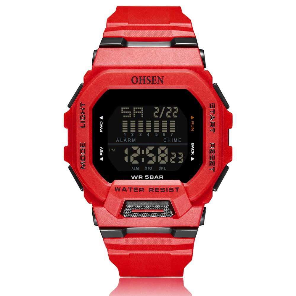 OHSEN draussen Herren Frauen Digitale Sport Uhr 5ATM tauchen Multifunktionale Wasserdichte Armbanduhren Männlichen Uhren reloj hombre: Grün