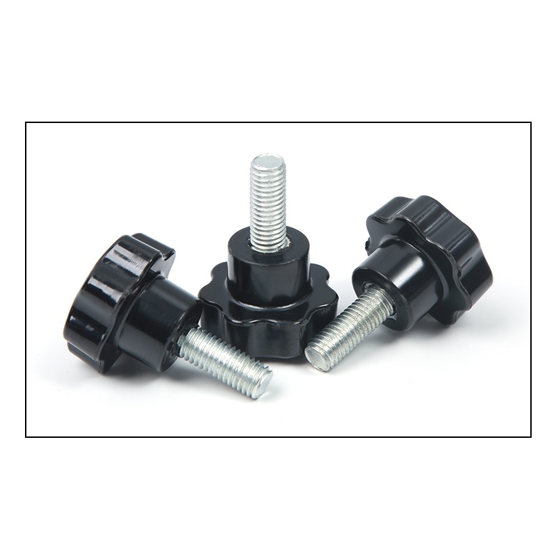 5 kpl  m8 x 25mm uroskierrettä tähtimäinen kiristysruuvin nuppi