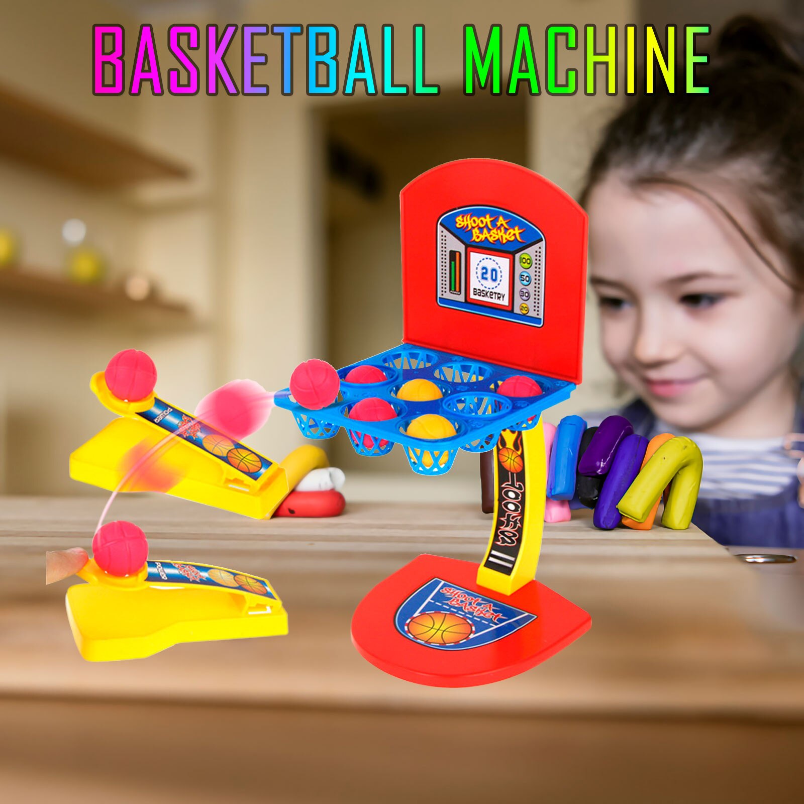 Grappige Desktop Ejectie Basketbal Mini Voetbal Hockey Golf Schieten Vinger Game Educatief Speelgoed Voor Kinderen Party Games