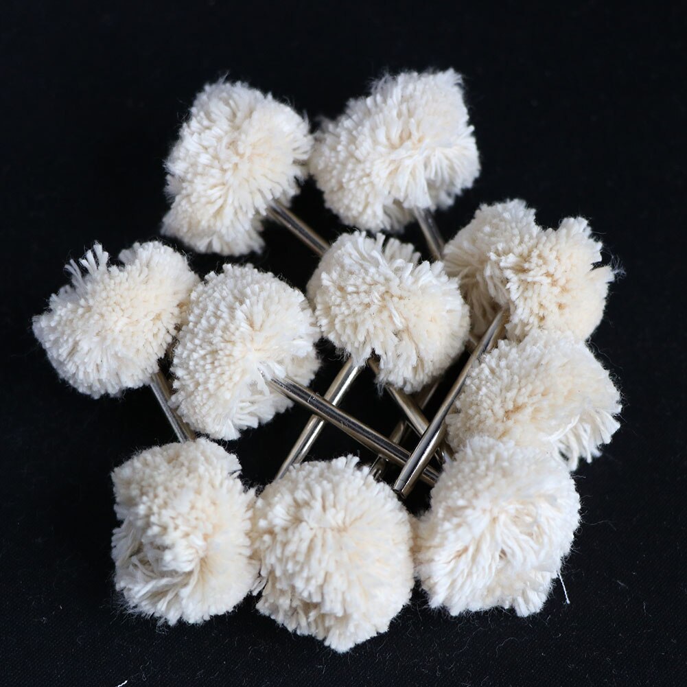 Cepillo rotativo de 1 pulgada y 10 piezas, rueda de pulido para herramientas rotativas, accesorios de fieltro de lana redonda de 25mm