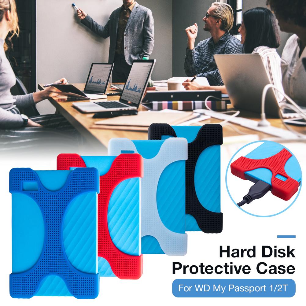 Hard Drive Silicone Case Hard Disk Protective Cover Scratch Shock Proof Case Protector SSD Sheath For WD Mypassport 1T 2T