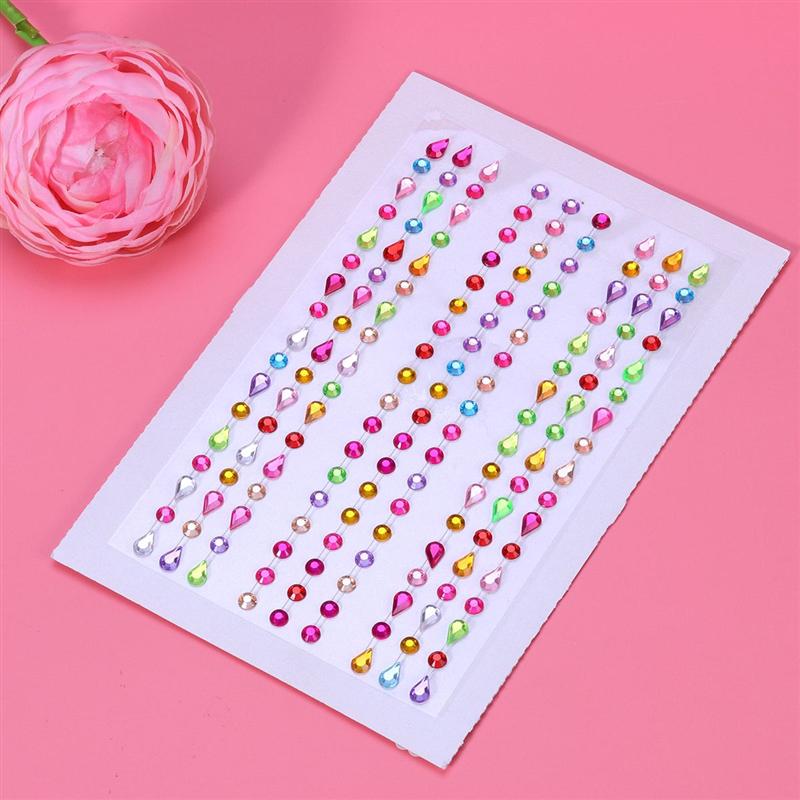 Zelfklevende Strass Sticker Bling Craft Juwelen Crystal Gem Stickers Ambachtelijke Speelgoed Diy Verjaardag Voor Kids (Water )