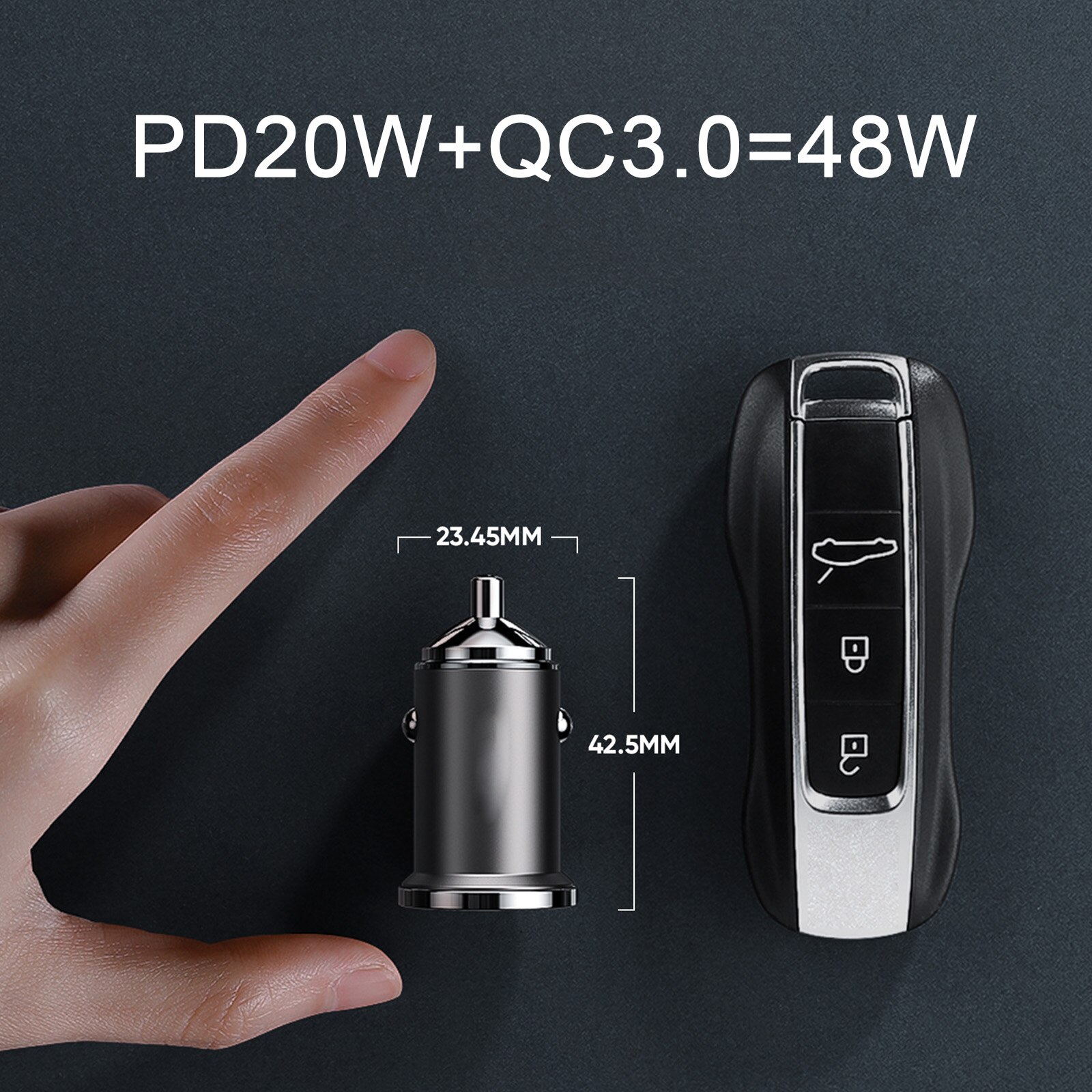 Usb Pd Autolader Voor Sigarettenaansteker 48W Smart Phone Usb Adapter Mobiele Telefoon Oplader Dual Port Fast Charger voor Iphone 12