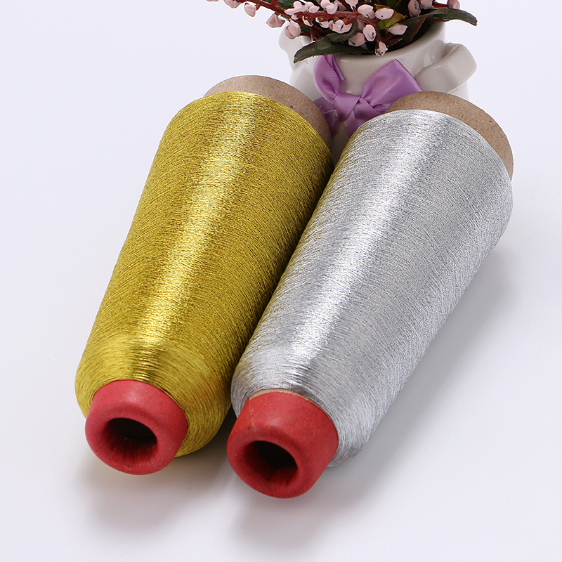 Manual Knitting Thread Bright Silk Gold Thread Silver Thread Computer Embroidery Cross Stitch Silk Thread DIY Production3600M