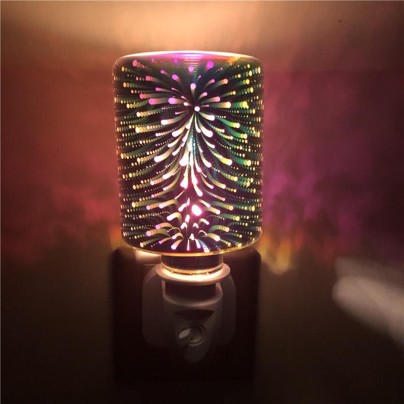 Mosaic Electric Plug In Led Aroma Diffuser Lamp Wax Melt Oil Burner Wax Warmers Bedroom Bathroom Home Fragrances Home Decor