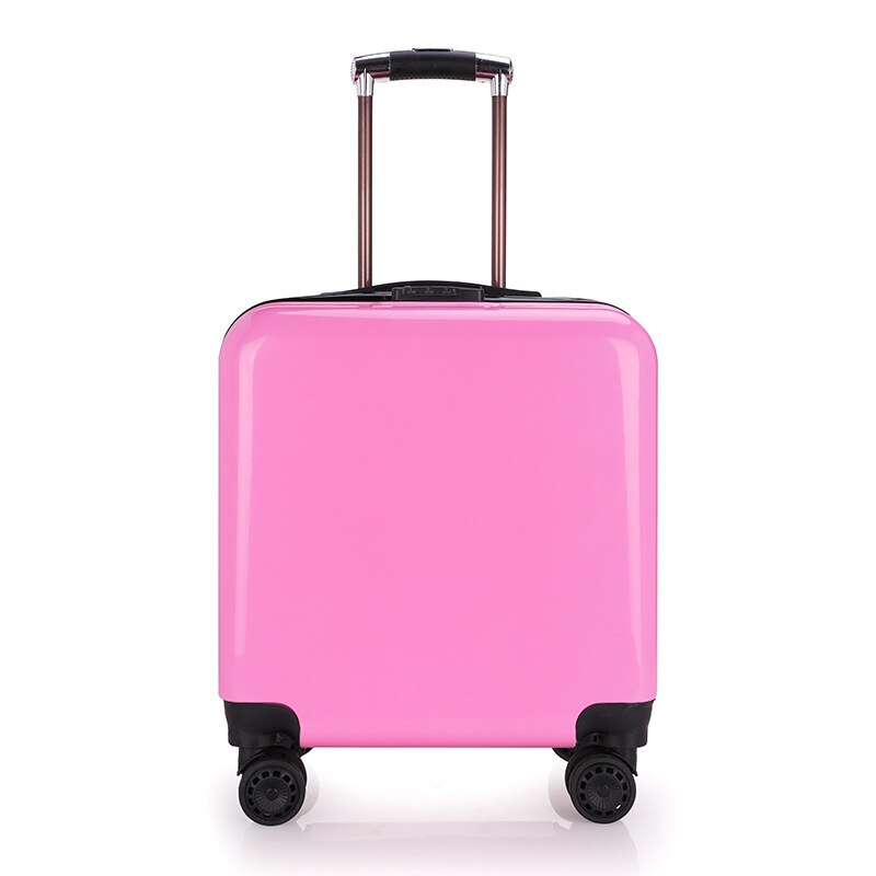 De Universele Wiel Bagage Mini Boarding Case Kleine Trolley Koffer Wachtwoord Koffer 18 Inch Unisex Zakelijke Bagage: Pink